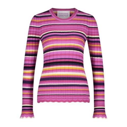 Multi-Pink Banda Pullover Genser