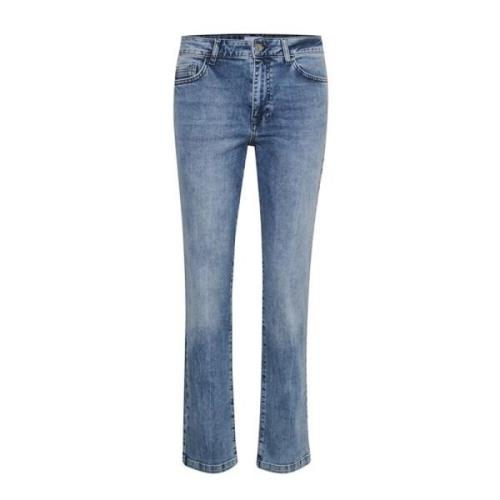 Mollysz Mw Regular Jeans Lys Blå Denim