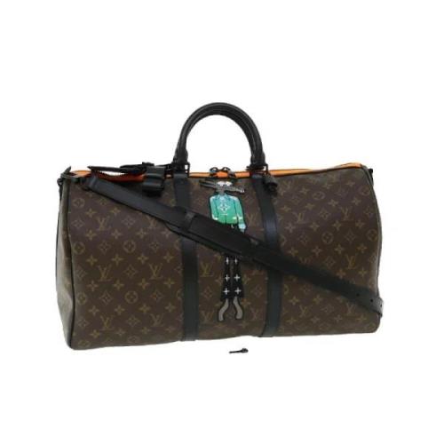 Brunt Lerret Louis Vuitton Keepall