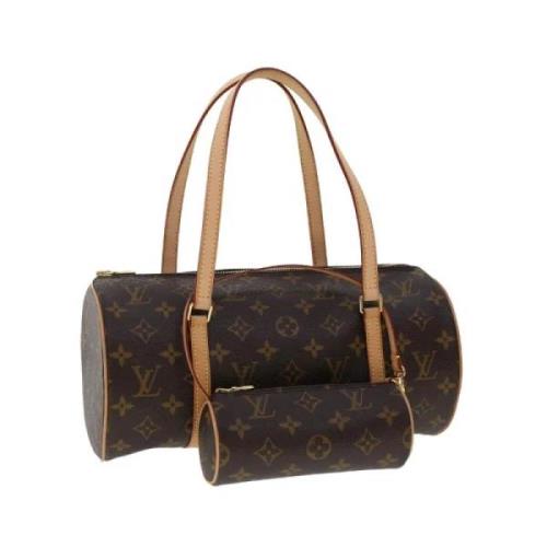 Pre-owned Brunt lerret Louis Vuitton Papillon