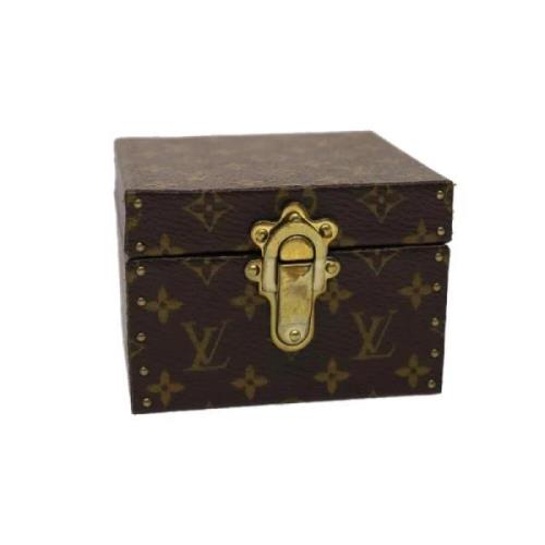 Pre-owned Brunt lerret Louis Vuitton-saken