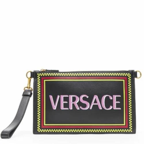 Pre-owned Svart skinn Versace Crossbody veske