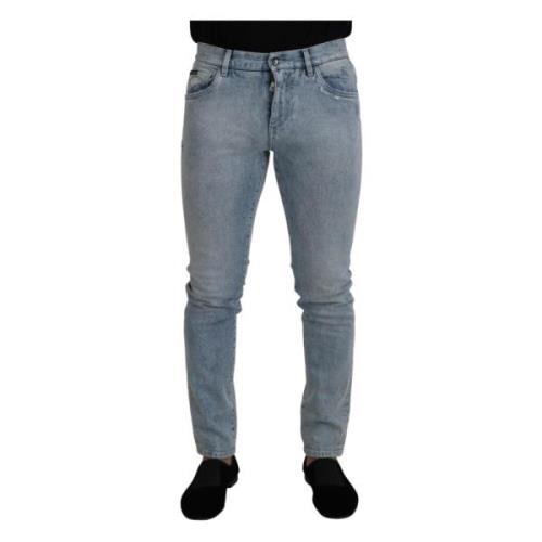 Lys Blå Slim Fit Denim Jeans