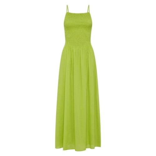 Green Faithfull The Brand Nolie Midi Dress Kjole Og Skjørt