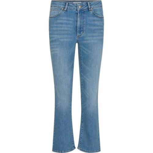 Lyseblå Johanna Earthx Swan Jeans Wash Capri Blue Bukse