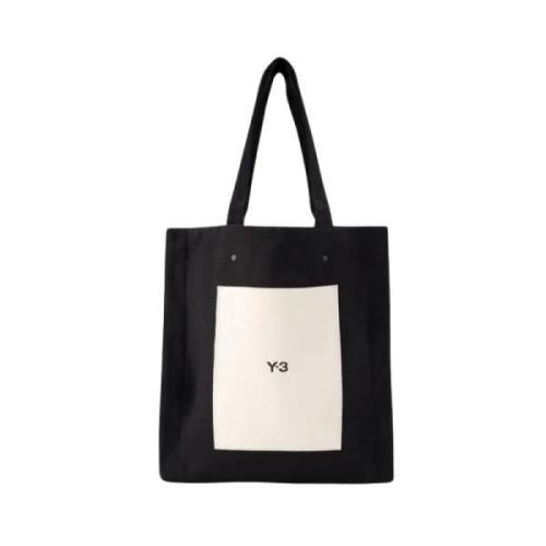 Svart bomull Y-3 tote bag