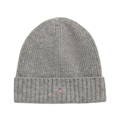 Grå Shield Ull Beanie Lue