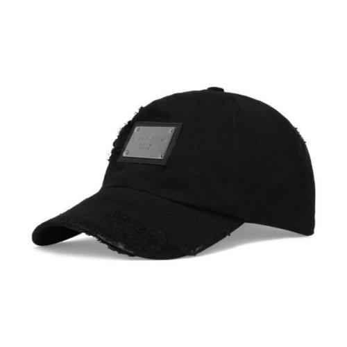 Logo-Plaque Baseball Cap, Svart