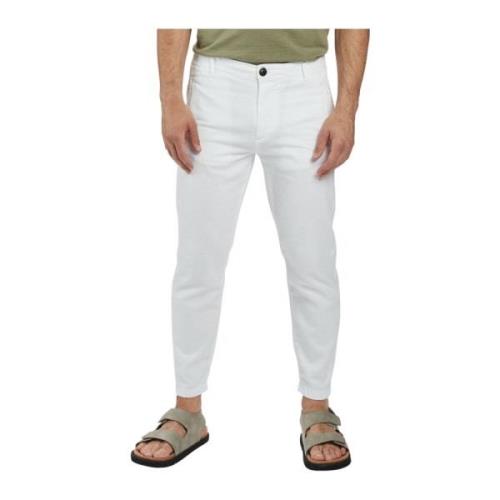 Hvit Gabba Monza Broke Linen Pant Regular