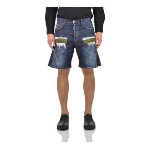 Vintage Stil Denim Shorts for Menn