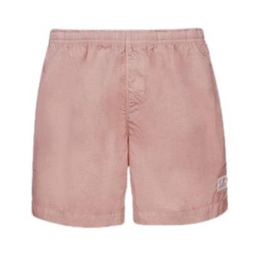 Avslappede sommershorts i blek mauve