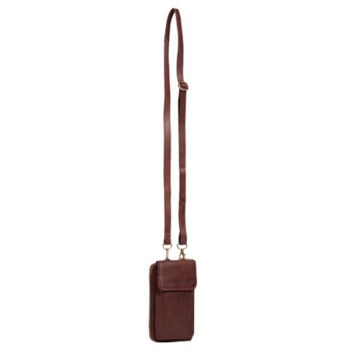 Stilig Mobilveske Skind 100077 Dark Cognac