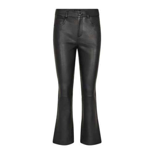 Sort Ivy Copenhagen Johanna Stretch Leather Pant Bukse