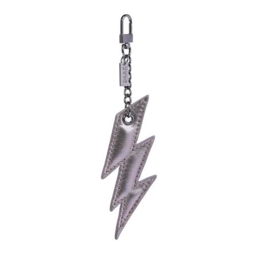 Leather Lightning Charm GUN Metal