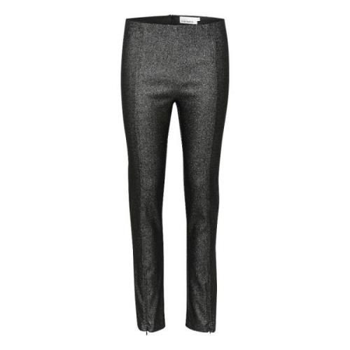 Glitter Leggings med Stretch - Svart/Sølv