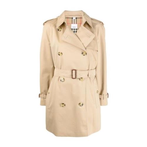 Beige Bomullsgabardine Trenchcoat