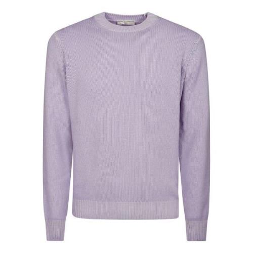 Cashmere Crewneck Sweater med ribbekanter