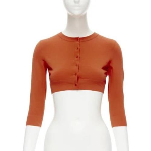 Pre-owned Oransje stoff Alaïa Cardigan