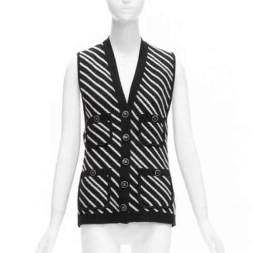 Pre-owned Svart kasjmir Chanel vest