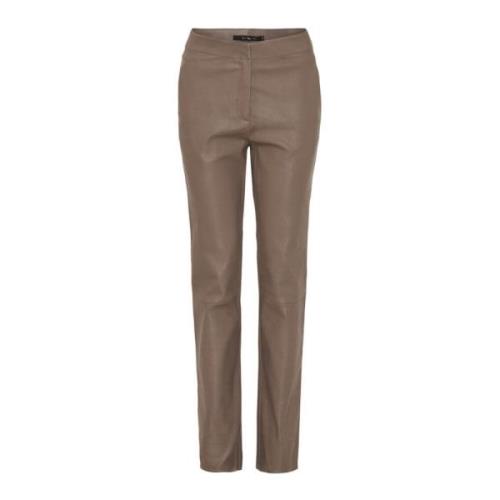 Avslappede Stretch Skinnbukser 100172 Taupe