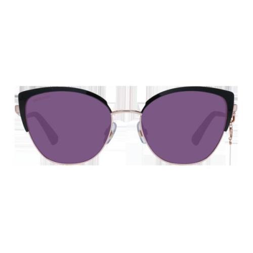 Sorte speilende kattøye solbriller
