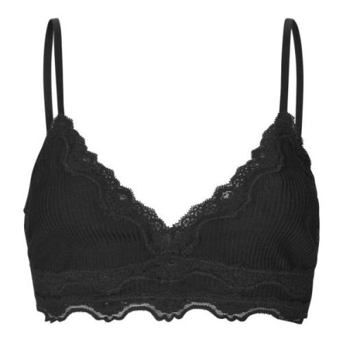 Sort Rosemunde Silk Bra W/Lace Undertøy