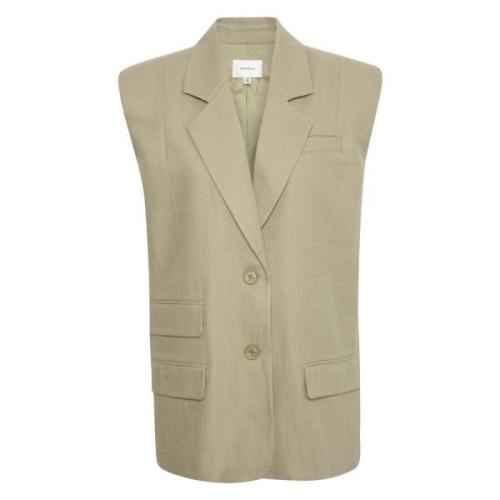 Grønn Linen Waistcoat