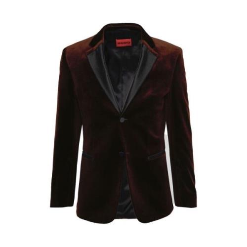 Velur Blazer med Sateng Revers