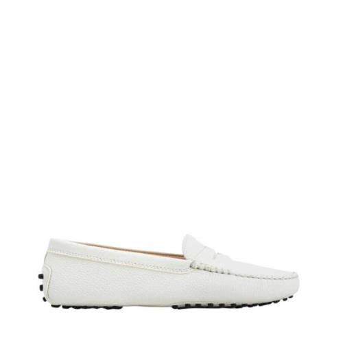 Hvit Gommino Moccasin