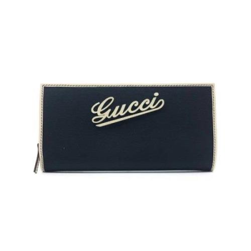 Pre-owned Navy Canvas Gucci lommebok