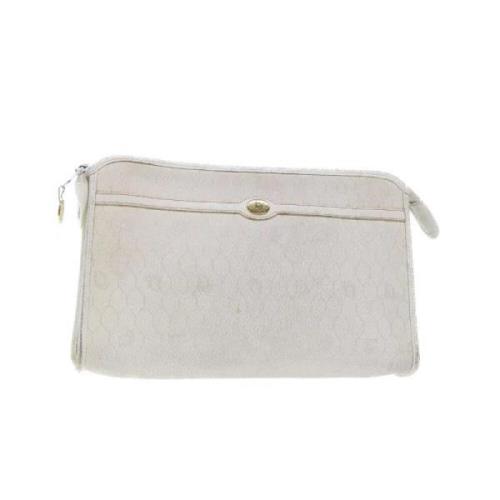 Pre-owned Hvit lerret Dior Clutch