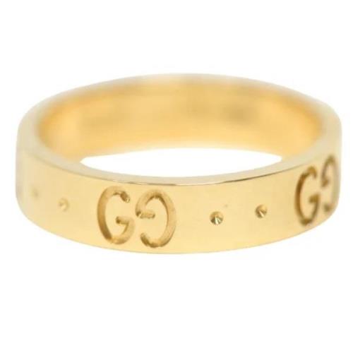 Pre-owned Gull Gult Gull Gucci Ring