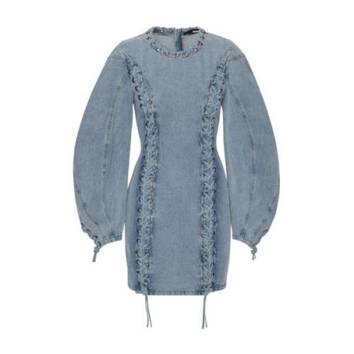 Denim Lace Mini Kjole