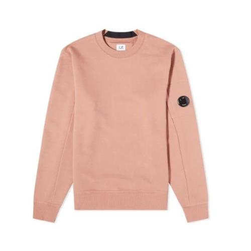 Klassisk Rund Hals Sweatshirt med Arm Linse Detalj