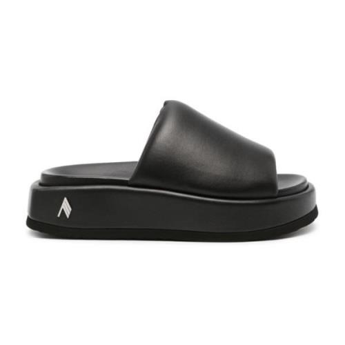 Mia Lær Flatform Sandaler