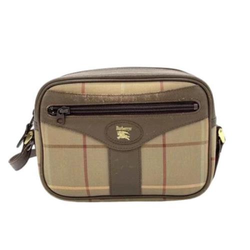 Pre-owned Beige lerret burberry skulderveske