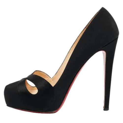 Pre-owned Svart sateng Christian Louboutin haeler