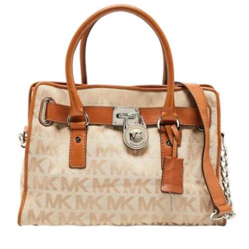 Pre-owned Beige lerret Michael Kors Tote