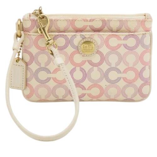 Pre-owned Flerfarget Canvas Coach Clutch