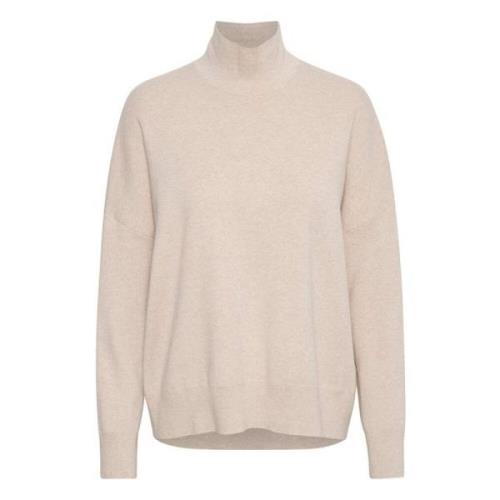 Klassisk Turtleneck Genser - Simply Taupe Melange