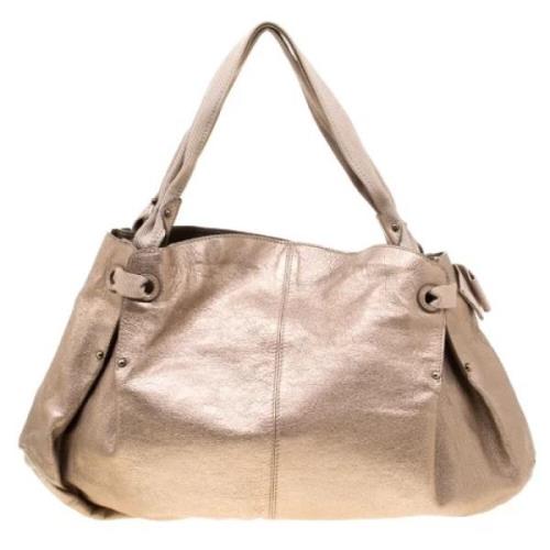 Pre-owned Beige Laer Salvatore Ferragamo Hobo Bag