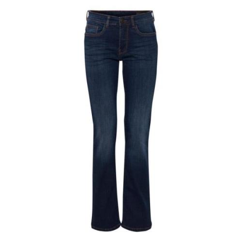 Mid Waist Boot-Cut Jeans