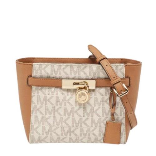 Pre-owned Hvitbelagt lerret Michael Kors Crossbody Bag