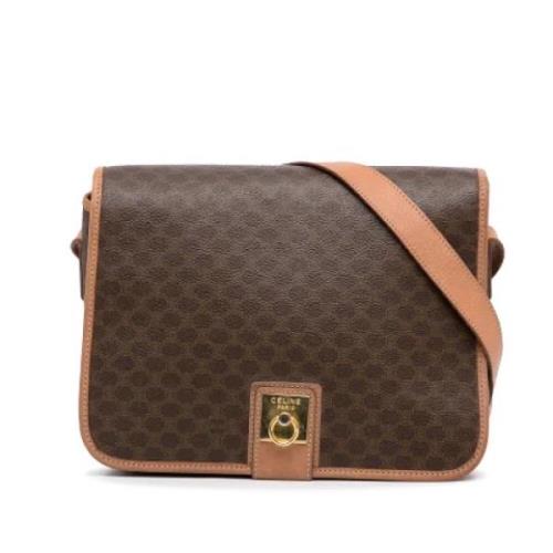 Pre-owned Brunt skinn Celine Crossbody veske