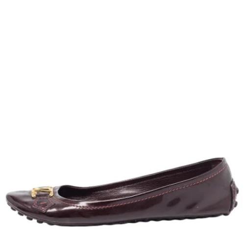 Pre-owned Burgunder Leather Louis Vuitton Flats