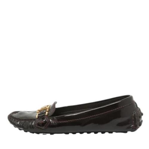 Pre-owned Burgunder Leather Louis Vuitton Flats