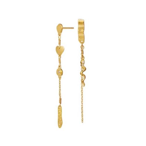 Gull Maanesten Delfine Gold Earrings Tilbehør