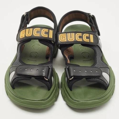 Pre-owned Gucci-sandaler i svart skinn