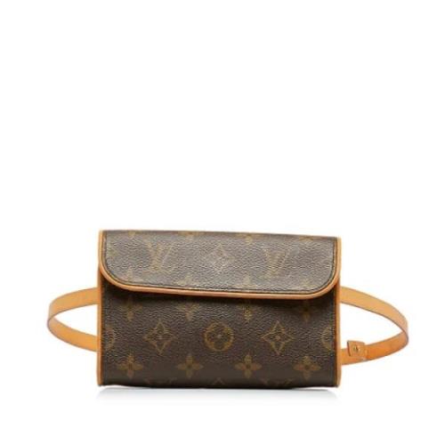 Pre-owned Brunt skinn Louis Vuitton florentinsk pochette