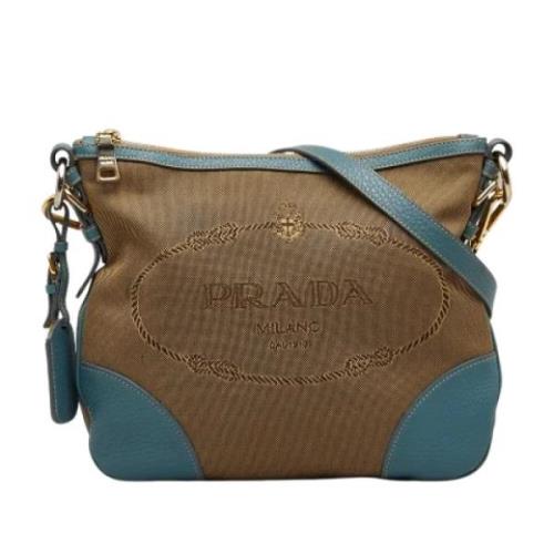 Pre-owned Brunt skinn Prada Crossbody veske